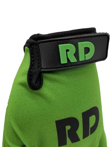 groene fiets handschoen klittenband detail